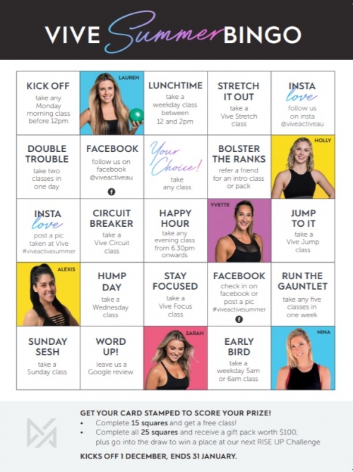 VAURA summer bingo